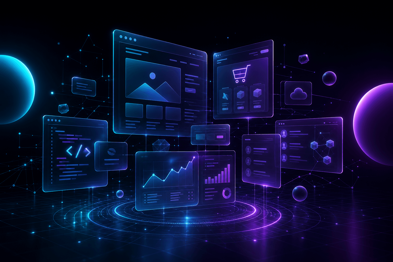 Painéis digitais e interfaces modernas